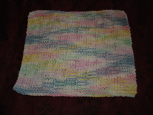 Basketweave Afghan Square or Cloth