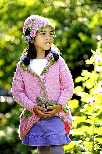 Flower Fairy Sweater Coat and Cloche