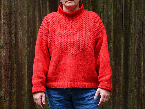 Cabled Yoke Pullover