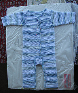 baby boy crochet onesie