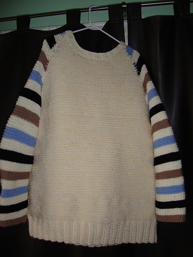 Striped Garter Stitch Raglan
