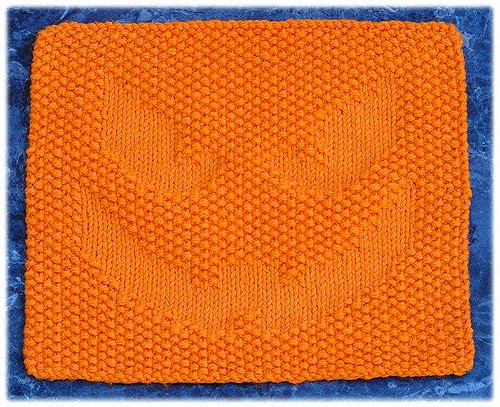 Spooky Pumpkin Face-seed stitch version