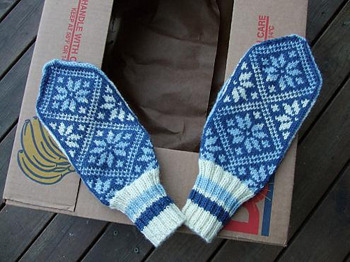 82-1266 Mittens pattern 1
