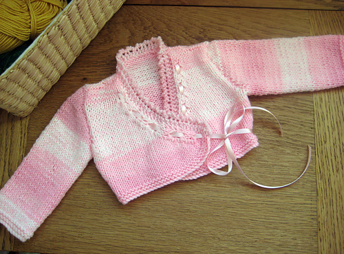Design F - Wrap Cardigan with Ribbon