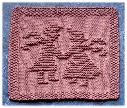Old Fashioned Winter Love Dishcloth