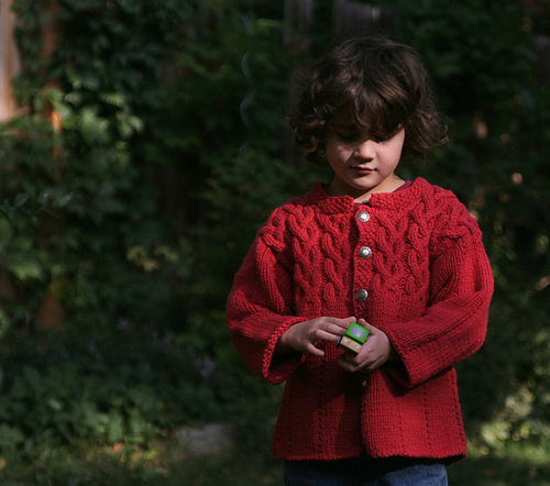 Red Vines Child's Organic Wool Jacket