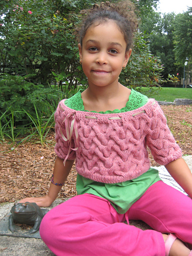 Water Lily Girl's Cropped Sweater