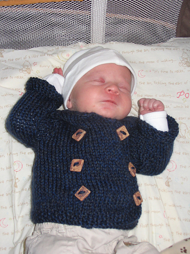 Double-Breasted Baby Sweater