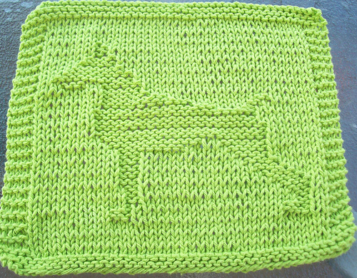 Doberman Knit Dishcloth