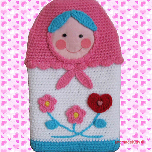 Russian Matryoshka Babushka Hot Water Bottle Cover