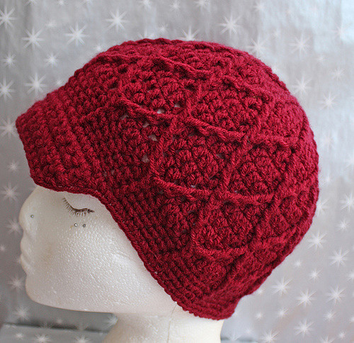 Diamond Ribs Brimmed Beanie