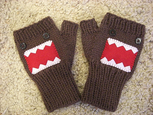 Domo-kun Fingerless Gloves