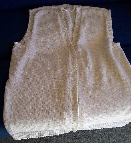 Design 14 - Women's 8ply Buttoning Vest in 2 Neck Styles