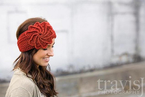 Spiral Flower Headband / Earwarmer
