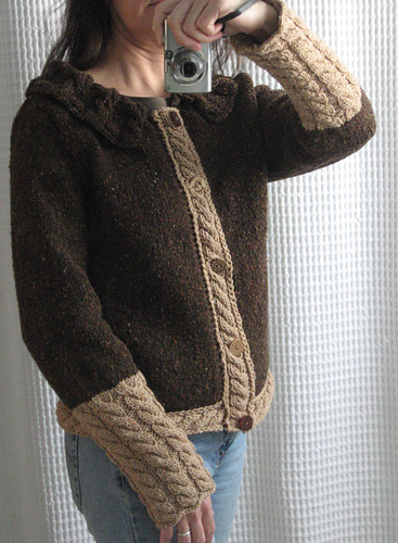 Cropped Cable-Edged Jacket