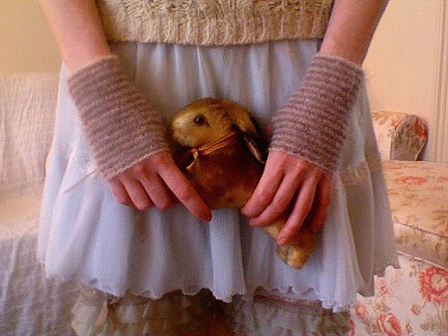 white rabbit wrist-ees