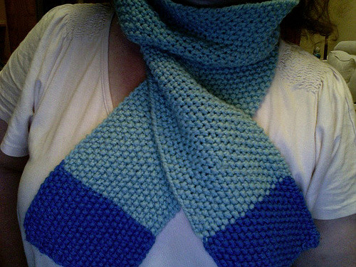 Simplest Seed Stitch Scarf Ever
