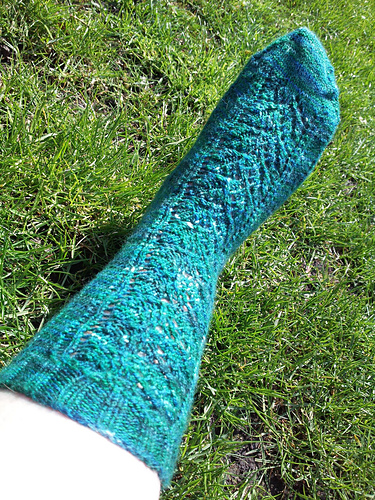 Falling Leaves Lacy Sock