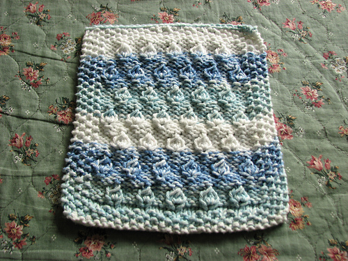 Cabbage patch knitted dishcloth