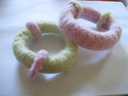 Regina Bracelets (Crocheted, Felted)