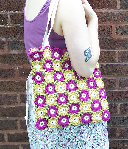 #33 Flower Motif Tote