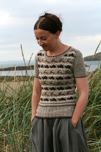 Hare sweater pattern by Kate Davies Designs