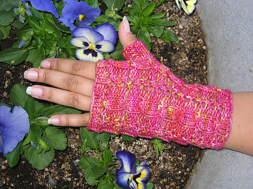 Azalea Garden Fingerless Gloves