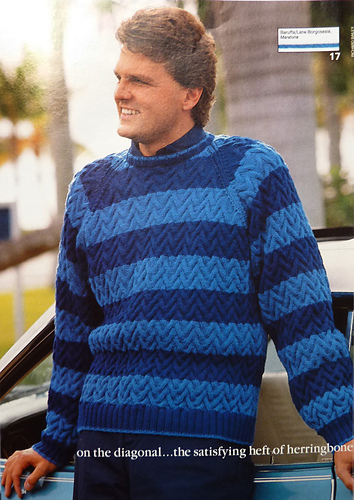#17 Striped Cable Pullover