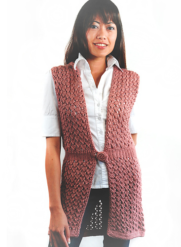 1404 cropped or long lace vest
