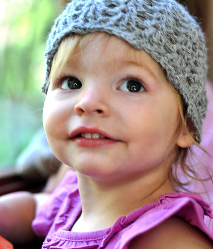 Picot and Lace Baby Cloche