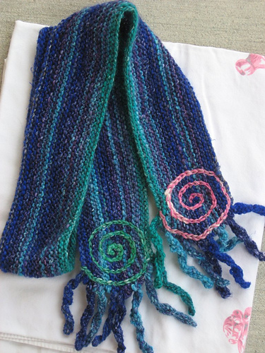 Garter Swirl Scarf