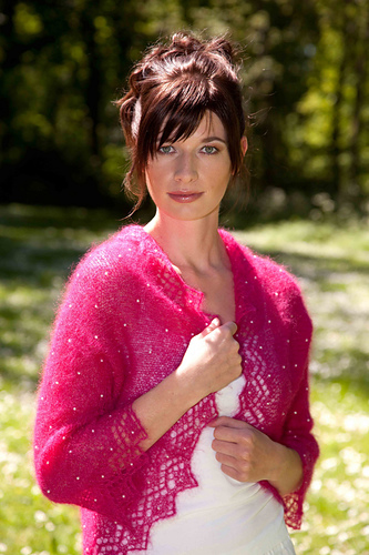 glamour cardigan with pearls and lace photo 1