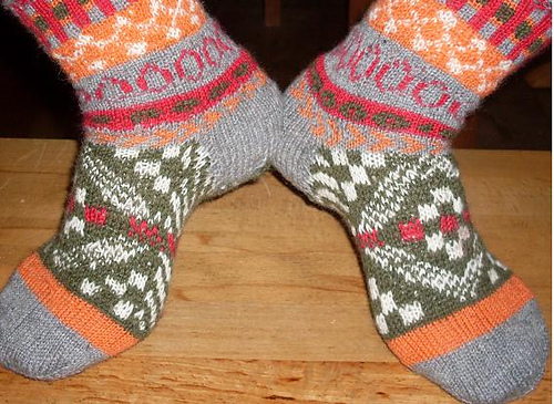 Schottland - Fair Isle Mustersocken