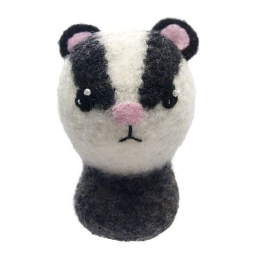 Felted Knit Badger