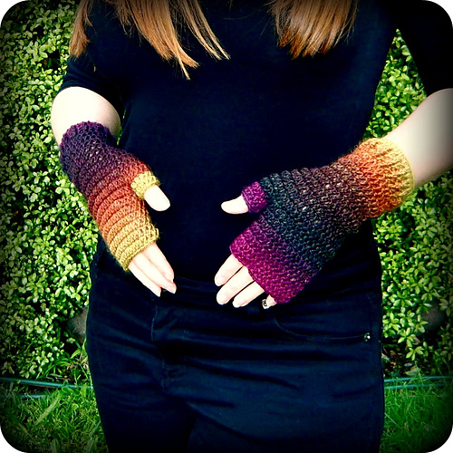 Sunset Fingerless Gloves