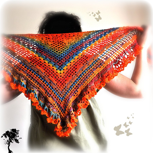 Triangular Boho Shawl