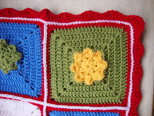 3D flower square