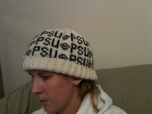Ravelry: PSU Hat pattern by Stephanie Brady