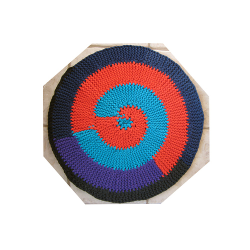 Ravelry: Flat-Lashed Spiral Rag Rug pattern by Rebecca Hudson