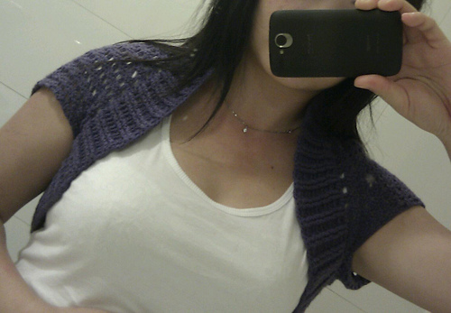 Ribbed "Lace" Bolero (Crochet Version)