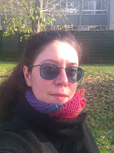 Collo in sbieco - Sideways garter neckwarmer