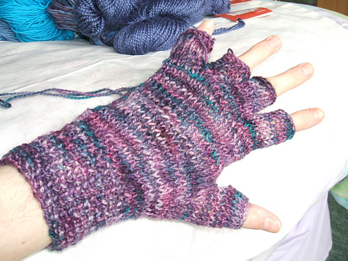 Super Easy Fingerless Mittens