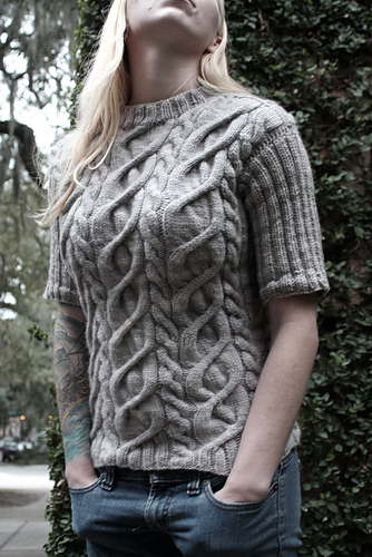 Cabled Pullover and Cowl photo 4
