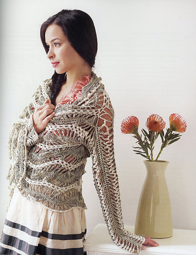 Feather and Fan Cardi Wrap