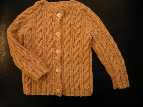 Raglan Cables Set: Cardigan and Hat photo 2