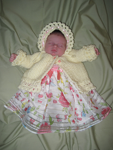Christening Set (knit) #90064AD Cardigan photo 5
