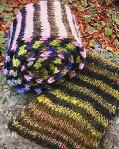 Slipped Stitch Double Knit Scarf