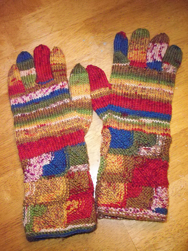 Mitered Squares Gloves