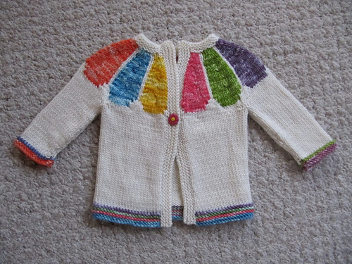 Rainbow- Dipped Baby Sweater