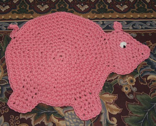 This Little Piggy Dishcloth